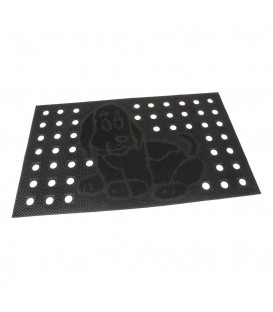 Děrovaná kartáčová gumová vstupní rohož Dog - 75 x 45 x 0,7 cm