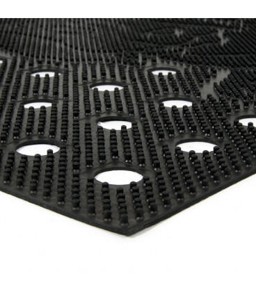 Děrovaná kartáčová gumová vstupní rohož Dog - 75 x 45 x 0,7 cm