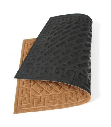 Hnědá textilní vstupní rohož Bricks - Deco - 75 x 45 x 1 cm