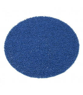 Sprchová kulatá protiskluzová modrá rohož Spaghetti - 54 x 1,2 cm