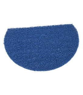 Sprchová půlkruhová protiskluzová modrá rohož Spaghetti - 59,5 x 40 x 1,2 cm