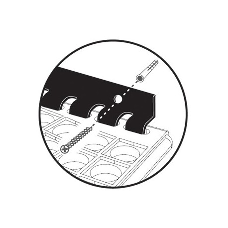 Gumová schodová rohož s lištou