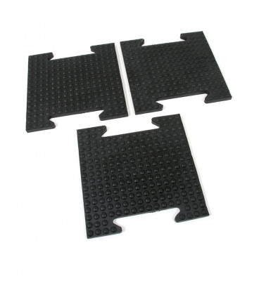 Modulární gumová zátěžová rohož Spiral Tile - 39 x 39 x 2,5 cm