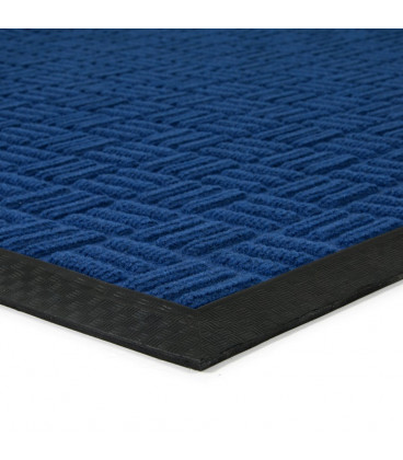 Textilní Cik-Cak gumová čistící rohož tmavě modrá - 150 x 90 x 0,8 cm