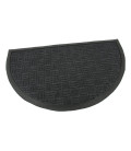 Textilní Cik-Cak půlkruhová rohož černá - 75 x 45 x 0,8 cm