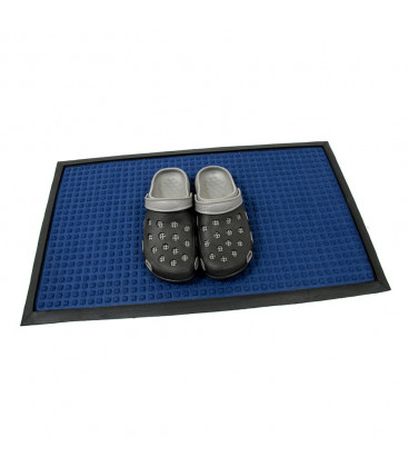 Textilní gumová vstupní rohož Bump modrá - 75 x 45 x 0,8 cm