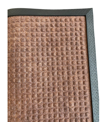 Textilní gumová vstupní rohož Bump hnědá - 150 x 90 x 0,8 cm