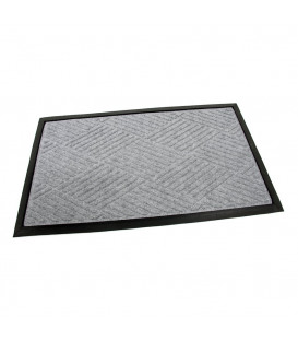 Gumová textilní čistící vstupní rohož šedá Crossing - 75 x 45 x 1 cm