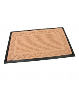 Vstupní textilní gumová čistící rohož béžová Decora - 75 x 45 x 0,8 cm