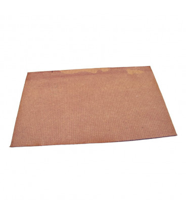 Vínová textilní vstupní čistící vnitřní rohož Welcome - Deco, FLOMA - délka 45 cm, šířka 75 cm a výška 0,3 cm