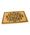Žlutá textilní vstupní čistící vnitřní rohož Welcome 75 x 45 cm
