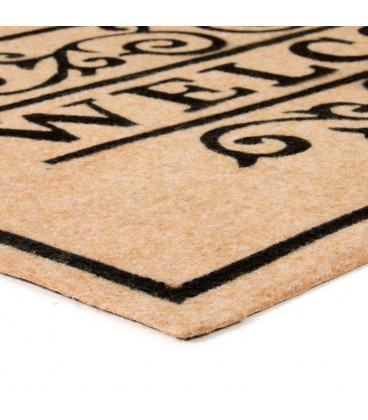 Vstupní a čistící vnitřní béžová rohož Welcome - 75 x 45 x 0,3 cm