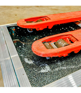 Nerezová hygienická dezinfekční rohož - 93 x 83 x 2 cm