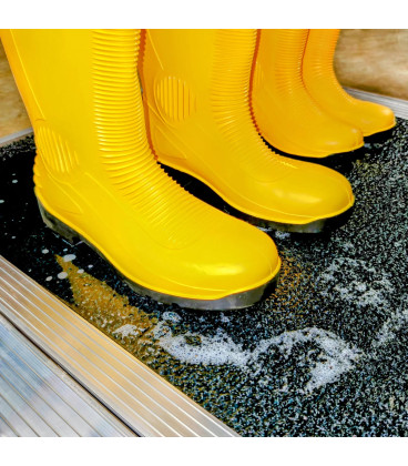 Nerezová hygienická dezinfekční rohož - 93 x 83 x 2 cm