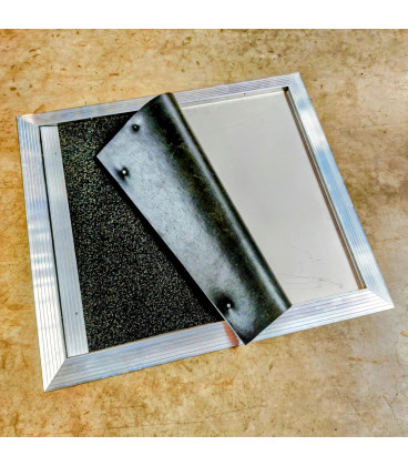 Nerezová hygienická dezinfekční rohož - 93 x 83 x 2 cm