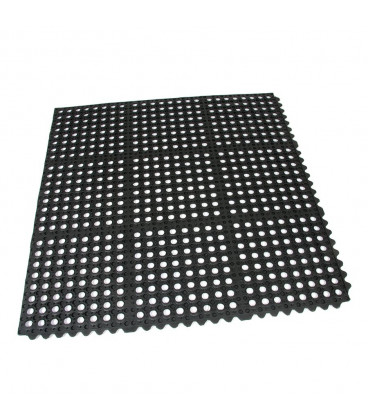 Modulární gumová protiúnavová rohož s otvory - 91 x 91 x 1,2 cm
