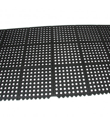 Modulární gumová protiúnavová rohož s otvory - 91 x 91 x 1,2 cm