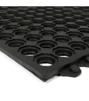 Modulární gumová protiúnavová rohož s otvory - 91 x 91 x 1,2 cm