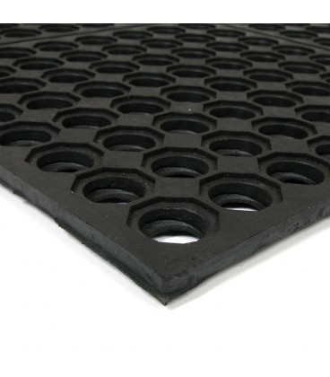 Modulární gumová protiúnavová rohož s otvory - 91 x 91 x 1,2 cm
