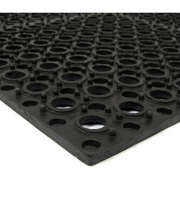 Modulární gumová protiúnavová rohož s otvory - 91 x 91 x 1,2 cm