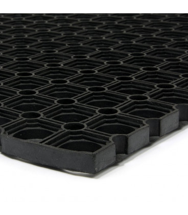 Gumová vstupní čistící půlkruhová rohož Honeycomb - 75 x 45 x 2,2 cm