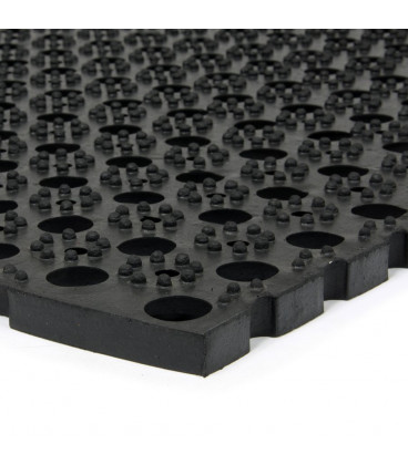 Gumová vstupní čistící půlkruhová rohož Honeycomb - 75 x 45 x 2,2 cm