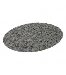 Sprchová oválná protiskluzová šedá rohož Spaghetti - 70 x 39,5 x 1,2 cm