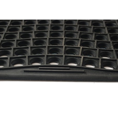 Gumová schodová rohož s lištou